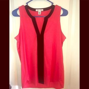 Kenneth Cole Reaction Coral/Black Tank Top